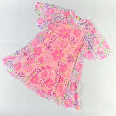 Vestido Infantil Málagah Neon Floral