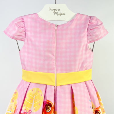 Vestido Infantil Málagah Rosa Corujinhas