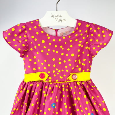 Vestido Infantil Málagah Rosa Poás 