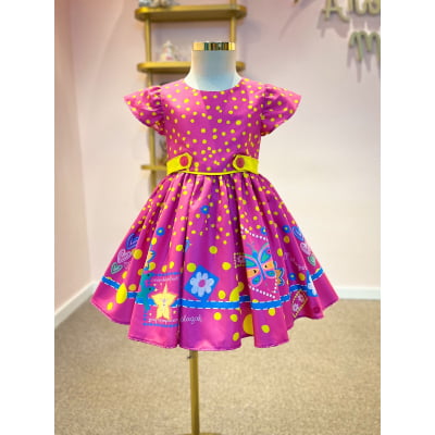 Vestido Infantil Málagah Rosa Poás 