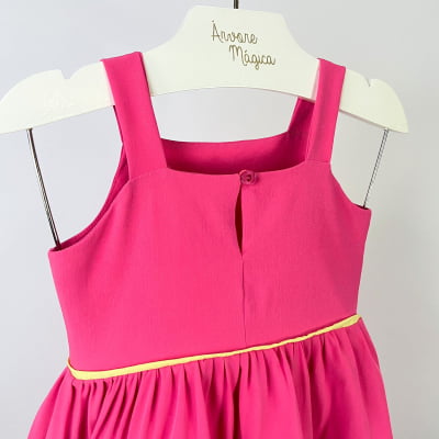 Vestido Infantil Málagah Rosa Três Marias 