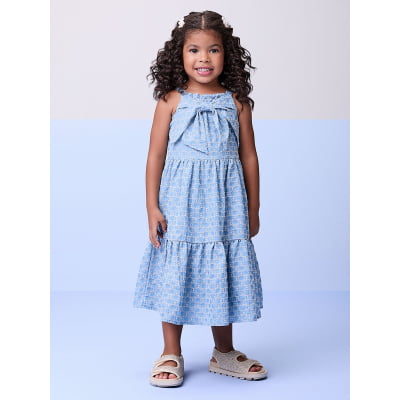 Vestido Infantil Momi Chambray Laço