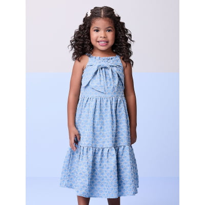 Vestido Infantil Momi Chambray Laço