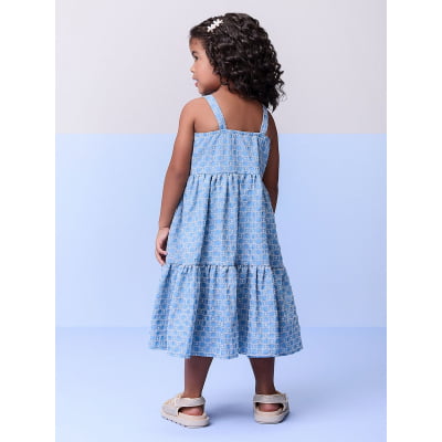 Vestido Infantil Momi Chambray Laço