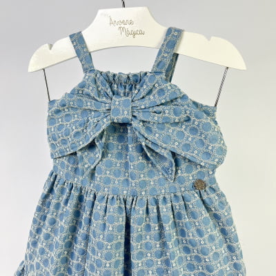 Vestido Infantil Momi Chambray Laço