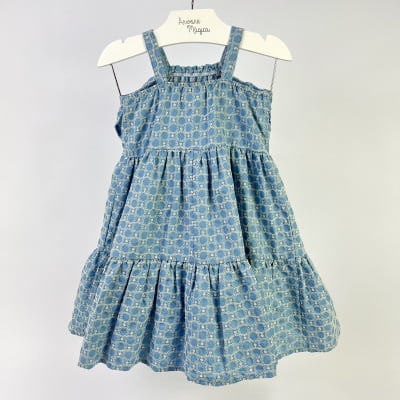 Vestido Infantil Momi Chambray Laço