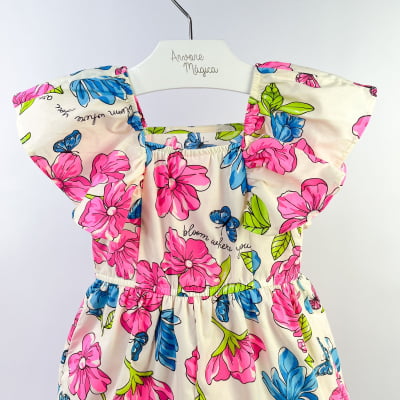 Vestido Infantil Momi Flores Verão