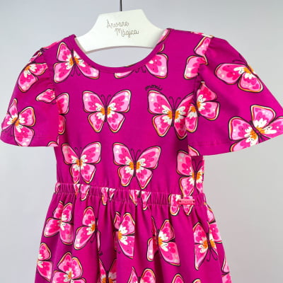 Vestido Infantil Momi Violet Butterflies 