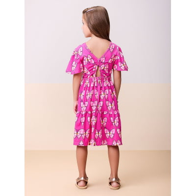 Vestido Infantil Momi Violet Butterflies 