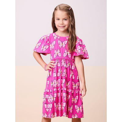 Vestido Infantil Momi Violet Butterflies 