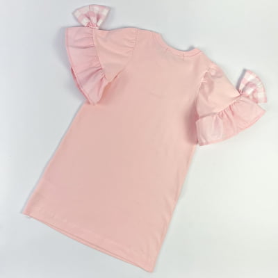 Vestido Infantil Rosa Strass Animê