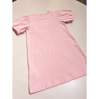 Vestido Infantil Rosa Tee Dress Animê
