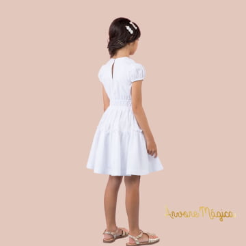 Vestido Infantil Um Mais Um Melissa Branco