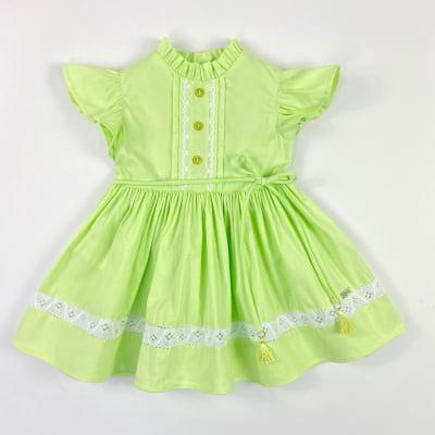 Vestido de Festa Bebê Um Mais Um Verde Lavínia
