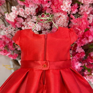 Vestido de Festa Bebê Chapeuzinho Vermelho Petit Cherie