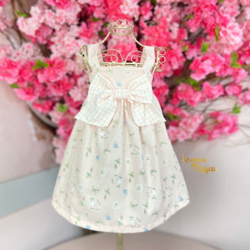 Vestido para bebê Flores Petit Cherie