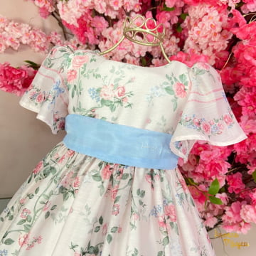 Vestido de Festa Bebê Fluído Romantic Petit Cherie