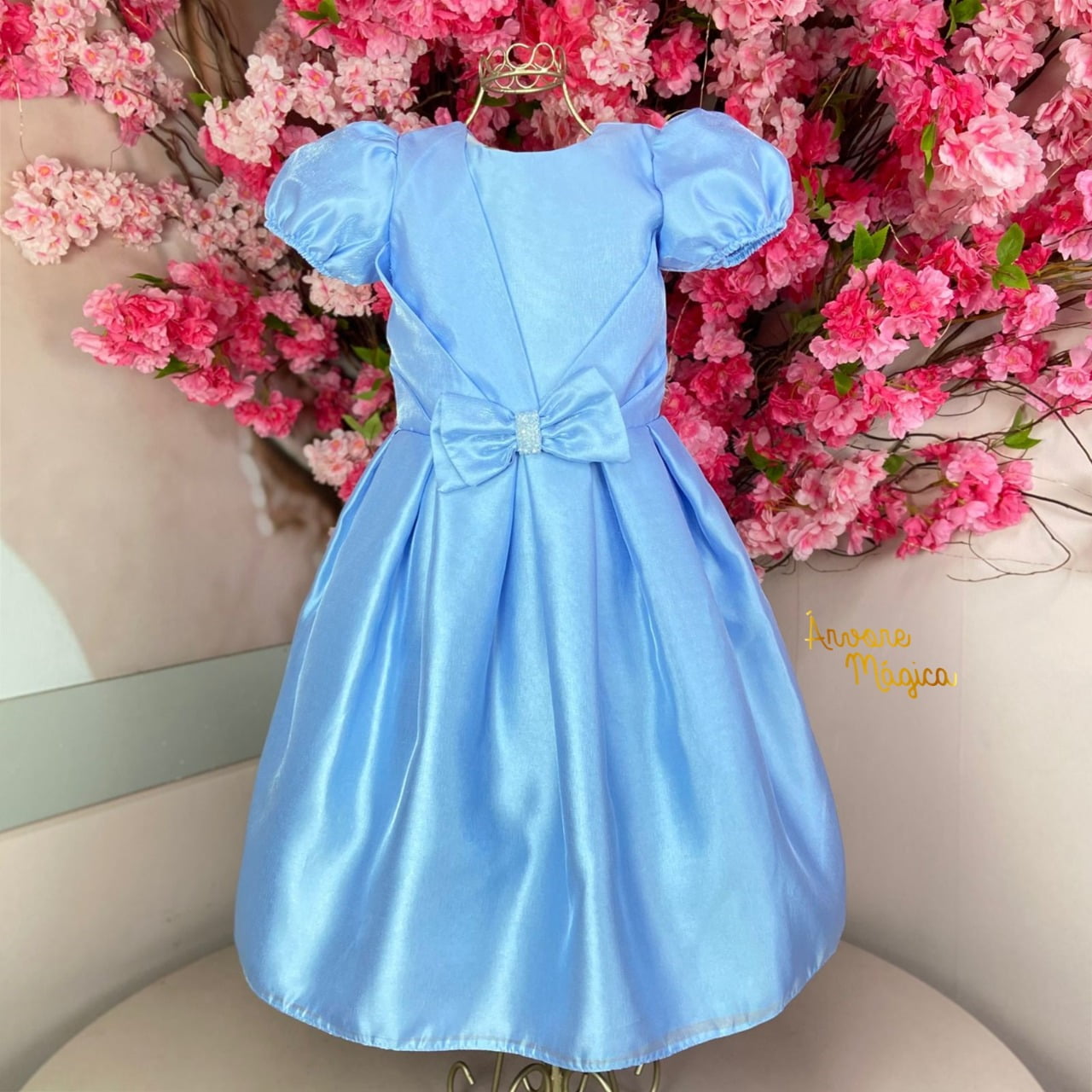 Vestido de Festa Infantil Azul Glamour Kids Petit Cherie