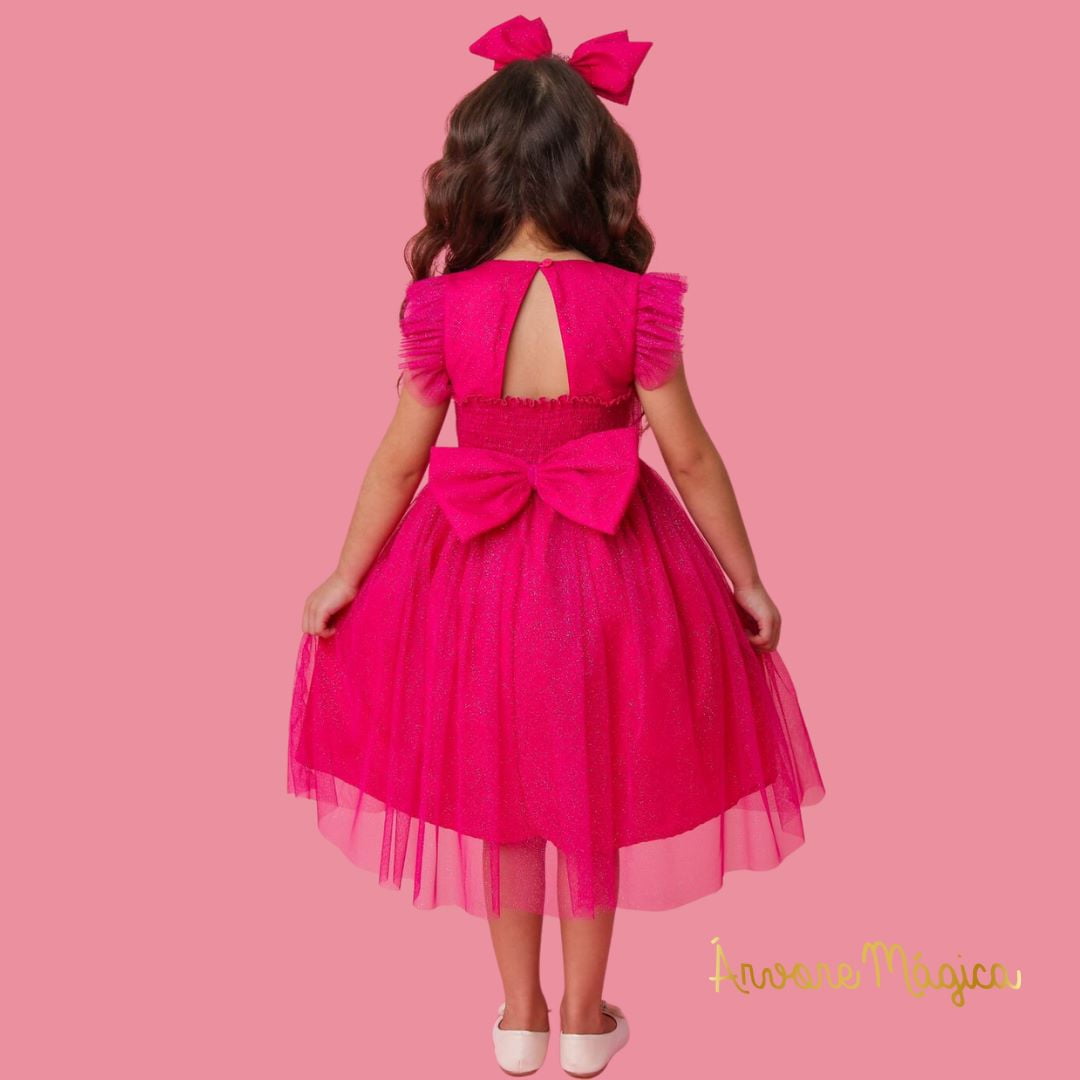 Vestido Barbie Infantil com armação em Tule