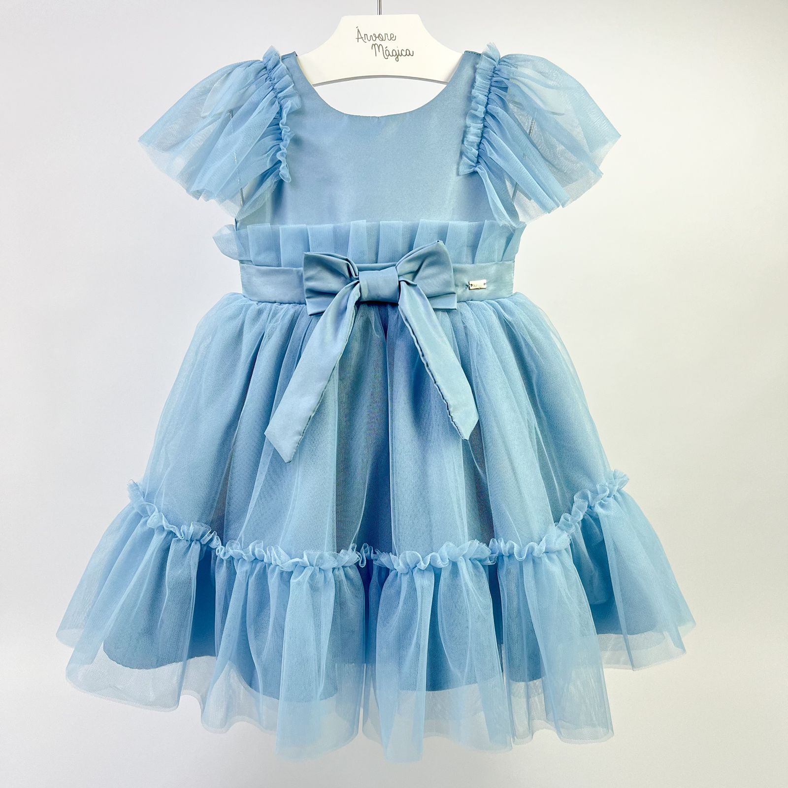 Vestido de Festa Infantil Málagah Azul Princesa Kate