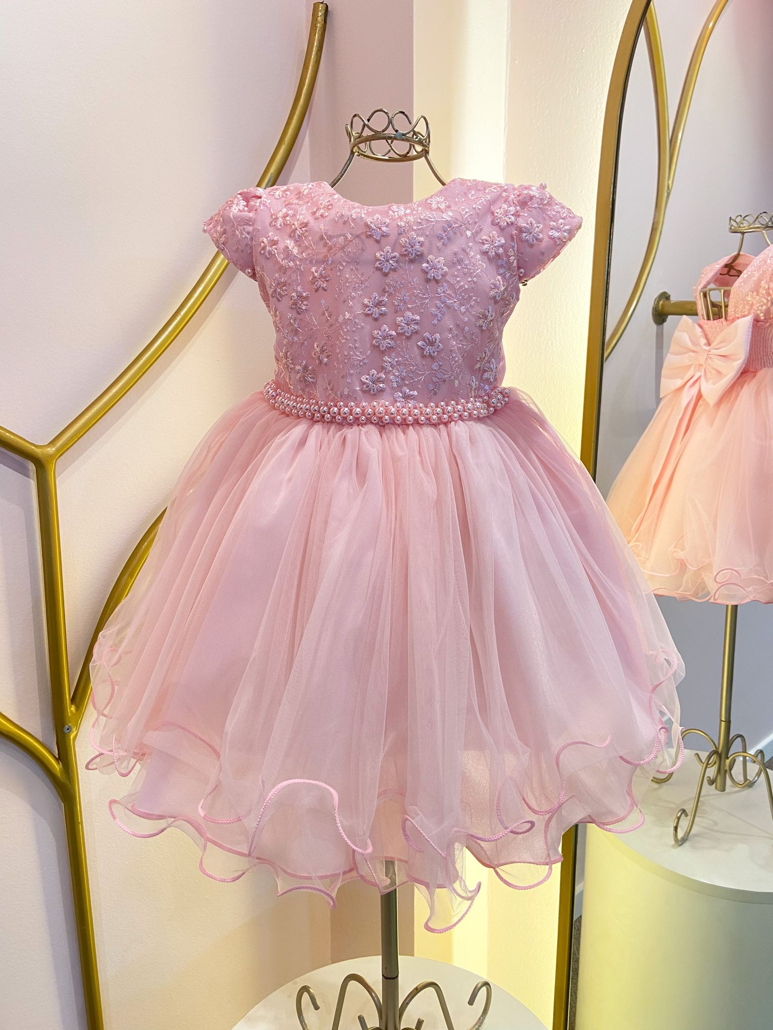 Vestido de Festa Infantil Princess Elegance Rosa Árvore Mágica