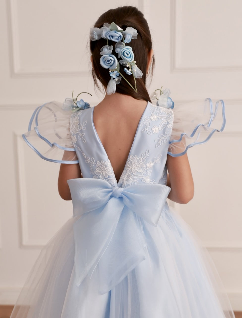 Tule Vestido De Formatura Infantil Azul Manaus Aluguel Vestido De