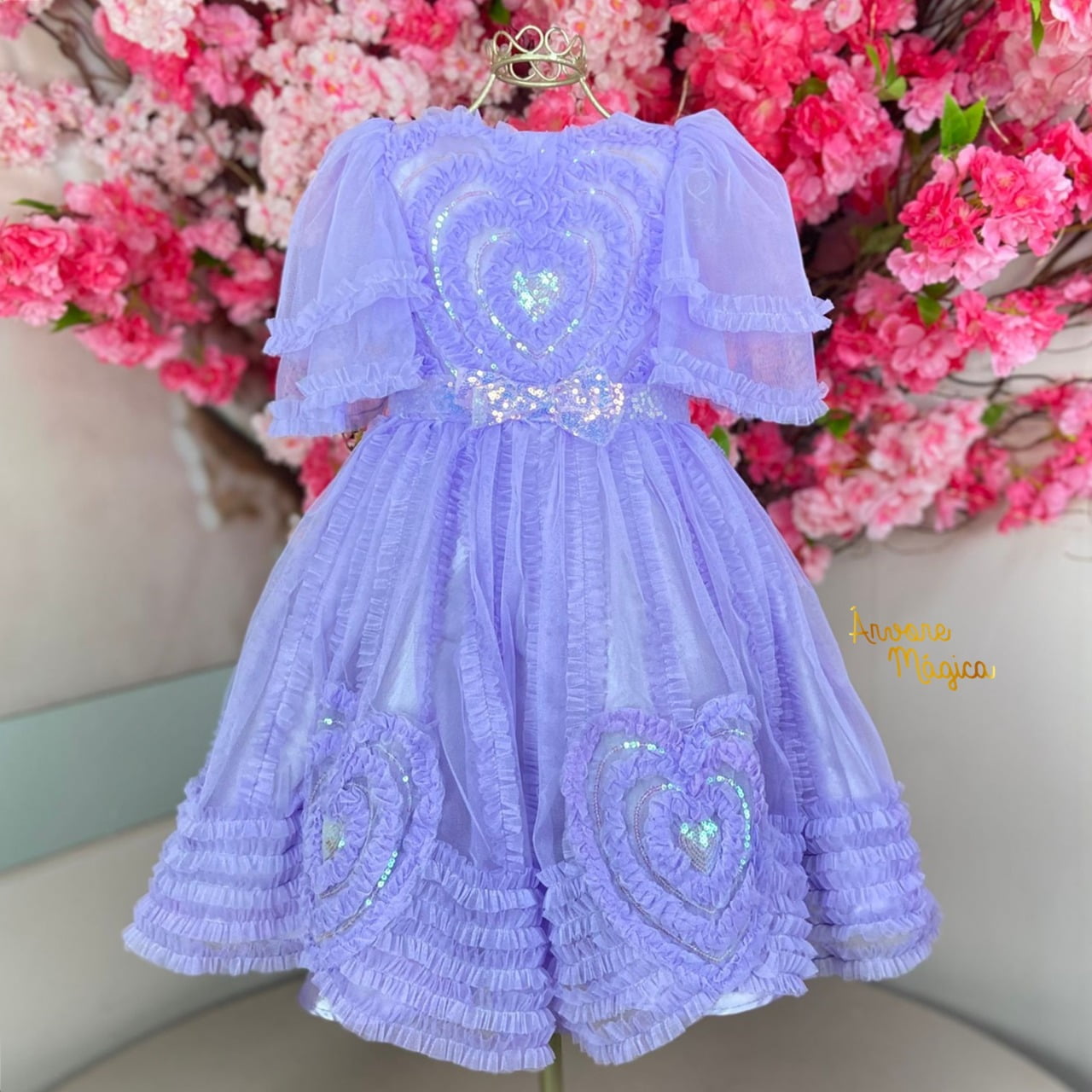 Vestido de Festa Infantil Cinderela Luxo Petit Cherie especiais da Árvore  Mágica