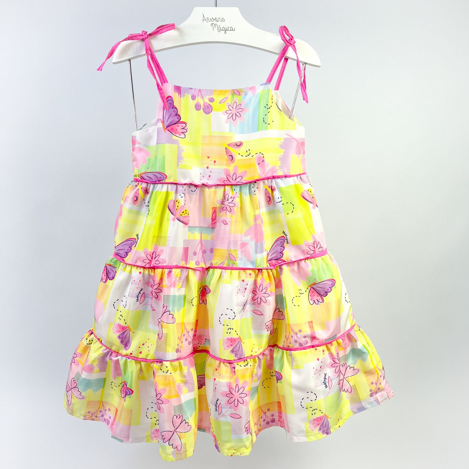 Vestido Infantil Málagah Borboletas Soltinho