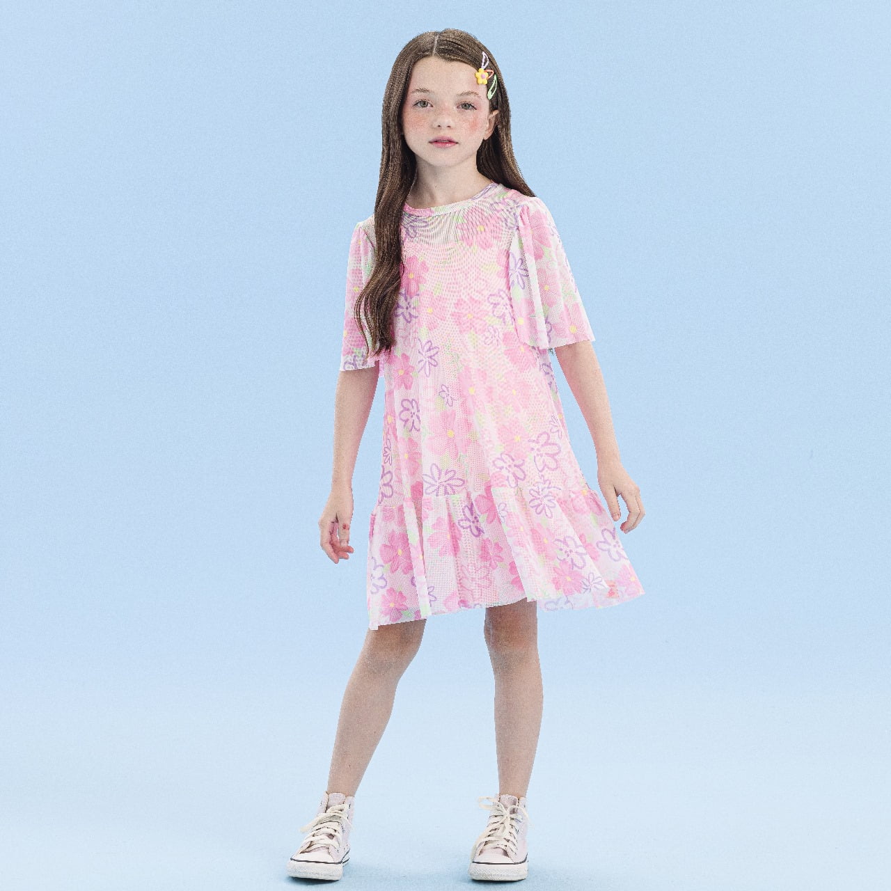 Vestido Infantil Málagah Neon Floral
