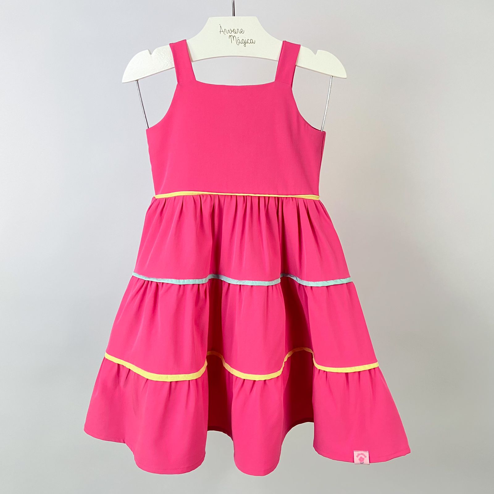 Vestido Infantil Málagah Rosa Três Marias 