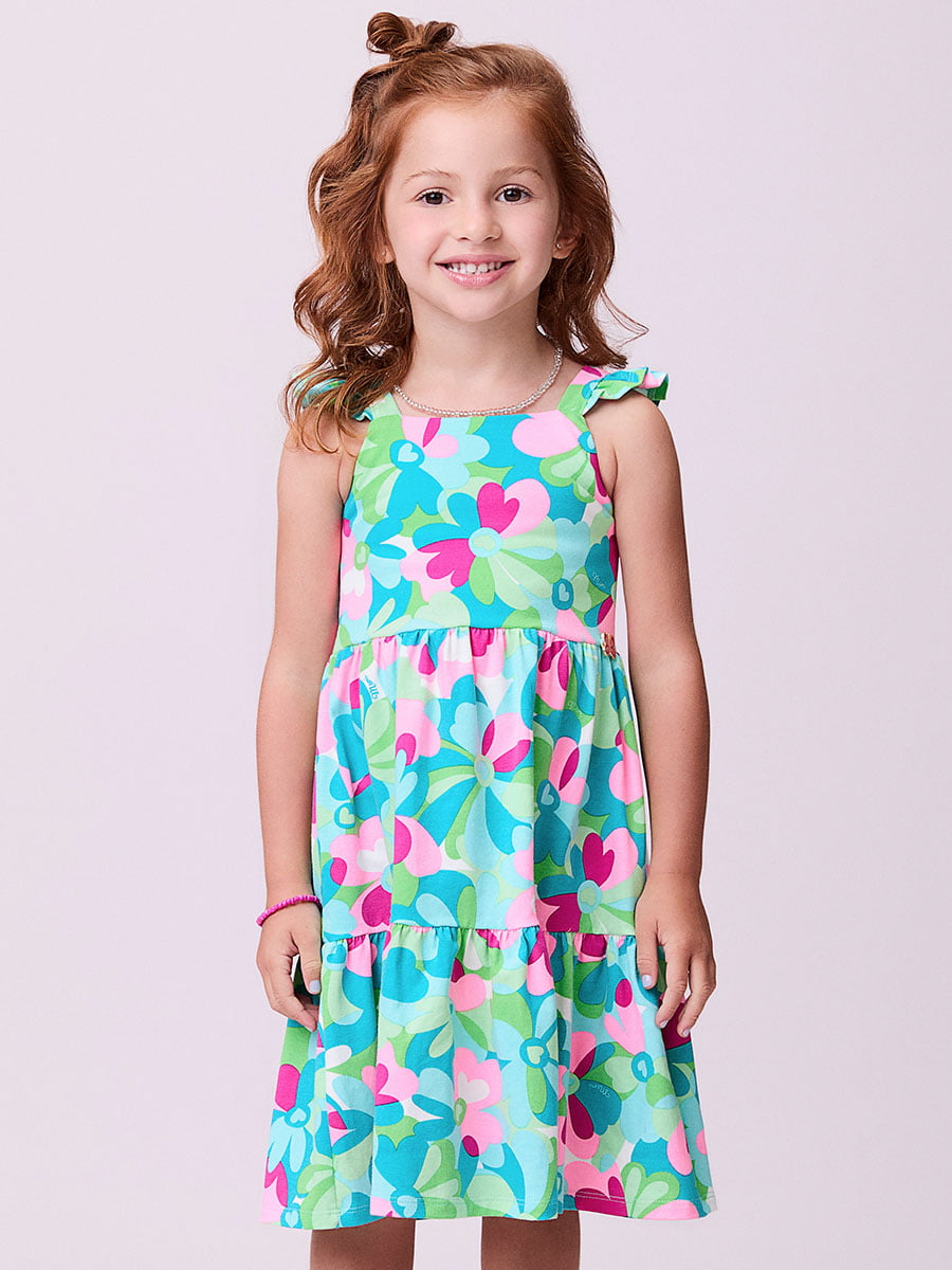 Vestido Infantil Momi Flores Melinda