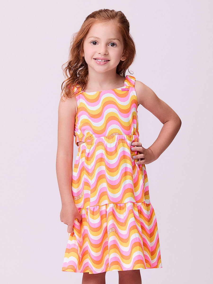 Vestido Infantil Momi Ondas de Verão