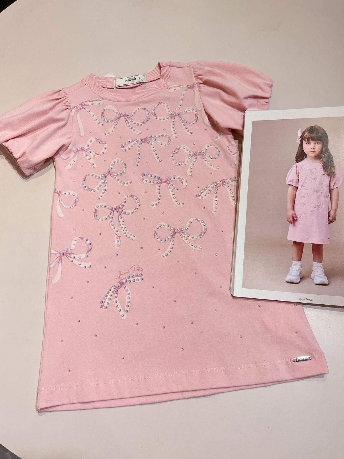 Vestido Infantil Rosa Tee Dress Animê